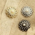 thumbnail image 3 of 10Pcs Clothing Accessories Sewing Button Needlework Shirt Buttons Sewing Accessories Pearl Clothing Buttons Shiny Rhinestone BLACK 18MM 10PCS, 3 of 8