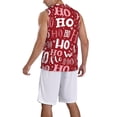 thumbnail image 2 of Naloa Ho Pattern Funny Christmas Basketball Jersey Reversible Men's Mesh Athletic Sports Shirts Training Practice S-4XL3X-Large, 2 of 6