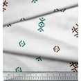thumbnail image 2 of Soimoi Brown Modal Satin Fabric Butidar Jamdani Print Fabric by Yard 42 Inch Wide, 2 of 2
