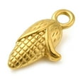 thumbnail image 2 of Ion Plating(IP) 304 Stainless Steel Pendants Corn Charm Real 18K golden Plated 15x8.5x4mm Hole: 2mm, 2 of 3