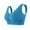 Blue, variant on Wdfiry Womens Yoga Bras Round Neck Push Up Traceless Sports Bras Gathering Full Coverage Breathable Wireless Workout Bras, S-5XL