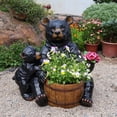 thumbnail image 2 of Aukfa Bear and Cub Garden Statue with Planter, Resin Outdoor Animal Planter Sculpture for Yard, Lawn, Patio, Porch Decor, Weather-Resistant Garden Ornament, 2 of 8