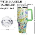 thumbnail image 2 of Stainless Steel Dinosaur Tumbler - 40 oz, Coffee Travel Mug with Lid and Straw, Perfect Dinosaur Gifts for Women, 2 of 6