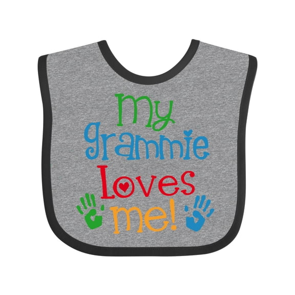 Inktastic My Grammie Loves Me Boys or Girls Baby Bib