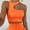 Orange, variant on Workout Tank Tops Woman Sevevn Women's Cut Out Tops Asymmetrical Neck Sleeveless Crop Tank Tops Slim Fitted Ribbed Tee Trendy Y2K Outfits
