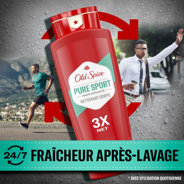 Old Spice High Endurance Body Wash for Men, Pure Sport Scent
