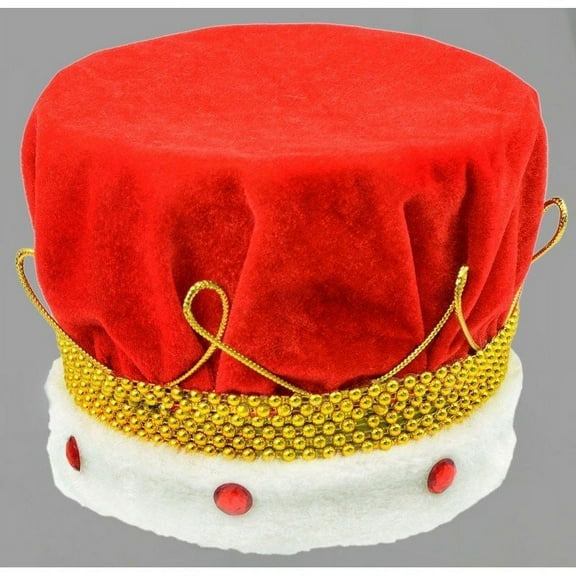 Adult Medieval English Velvet King King'S Crown Costume Accessory Headpiece Hat