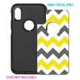 thumbnail image 2 of DistinctInk Custom SKIN / DECAL compatible with OtterBox Commuter for iPhone XR (6.1" Screen) - Grey Yellow Chevron Stripes - Chevron Stripes Pattern, 2 of 5