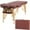 Burgundy, variant on NiamVelo 2 Fold Foldable Wood, PVC leather Massage Bed with Carry Case, 84 inches, Black