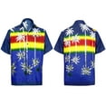 thumbnail image 5 of HAPPY BAY Men's Very Loud Beach Tropical Palm View Party Shirts Short Sleeves Button Down Hawaiian Shirt for Men XS Dark Indigo, Reflection, 5 of 5