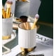 thumbnail image 3 of Organizador de brochas de maquillaje IEEK Ceramic blanco y dorado, 3 of 7