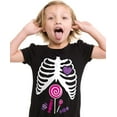 thumbnail image 4 of Tstars Halloween Candy Ribcage Shirt Xray Skeleton Cute Kids Tshirts S, 4 of 7