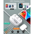 thumbnail image 3 of Power Strip Mifaso 7 en 1 con puertos USB, 3 salidas AC, cable de 5 pies, 3 of 8