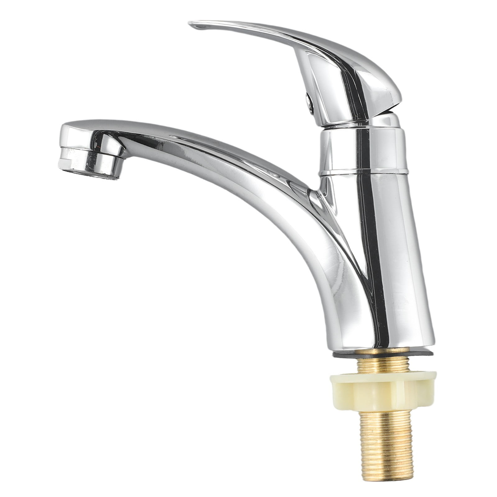 chengsi Sink Tap Faucet Bathroom Counter Bathroom Faucet Chrome Mixer Tap Single Cold Sink Faucet Universal Water Sink