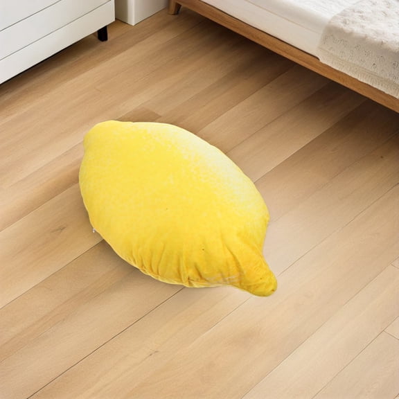 OUNONA Fruit Plush Toys Lemon Pillow Cushion Comfortable Material for All Age Groups 1Pack