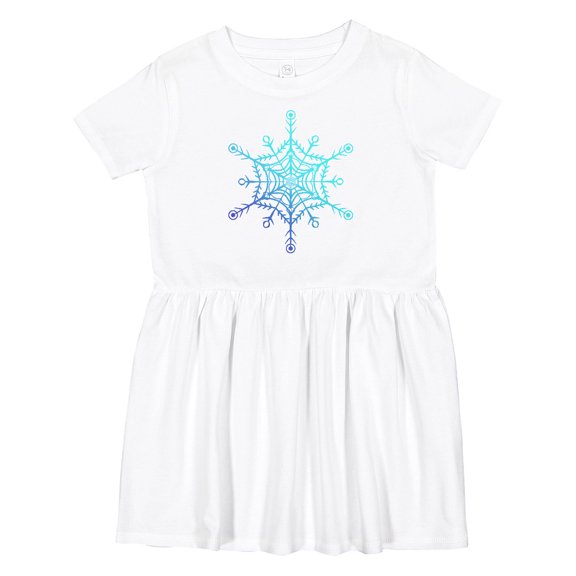 Inktastic Christmas Blue Ice Snowflake Girls Toddler Dress