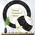 thumbnail image 3 of Designart 'Obsidian Impressions 10' Miroir Moderne - Miroir Mural Ovale ou Rond - 32x32, 3 of 3