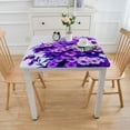 thumbnail image 3 of nygtbtfer Rectangle Flower Purple Tablecloth  Stainproof Tablecloths,Wipeable Table Cloth Wrinkle-Free for Round/Rectangle/Oval/Square/Party/Wedding,Elegant Spring Botanical Summer White, 3 of 7