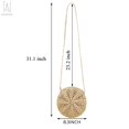 thumbnail image 3 of Gustave Women Straw Bags Handmade Woven Bag Summer Beach Rattan Shoulder Bag Sling Crossbody Purse with Tassels Bohemia Handbag (Beige), 3 of 10