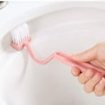 thumbnail image 4 of BYNNIX V Type Long Handle Toilet Brush Toilet Cleaning Brush 8 Inch Blue, Green, Pink Deep Cleaning Tool No Dead Corners, 4 of 15