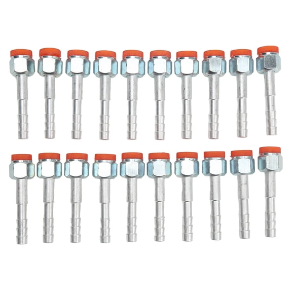 20 piezas de conexión de púas para manguera de aire acondicionado, de aluminio recto, de alta resistencia, universal, para coches y camiones, 3/8 pulg.
