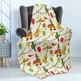 thumbnail image 4 of Cinco de Mayo Soft Flannel Fleece Throw Blanket, Colorful Cartoonish Design Pattern of Mexican Folk Elements on Rays Print, Cozy Plush for Indoor and Outdoor Use, 60" x 80", Multicolor, by Ambesonne, 4 of 5