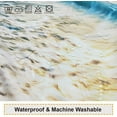 thumbnail image 4 of Sea Beach Ocean Waves Shower Curtain with Hooks, Stall Small Island Hawaiian Sunrise Beach Theme Waterproof Fabric Shower Curtain, 36" W x 72" H, 4 of 6