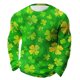 thumbnail image 1 of Camisa de Día de San Patricio Hombres de Manga Larga de Manga Larga Cuello Redondo Tops Casuales para Fiesta Festival Vacaciones Viajes Calle Uso Diario Camisetas de Hombre Casual Estiloso Verano, 1 of 8