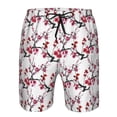 thumbnail image 4 of Kdxio Cherry Blossoms Pattern Mens Casual Shorts - Drawstring Summer Beach Sports Shorts for Men, 4 of 9
