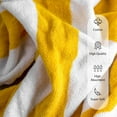 thumbnail image 7 of Top Cotton Cotton Beach Towels, Pack of 6 - 30"x60" Quick Dry Towels for Beach, Pool, Gym & Bathroom - Oversized Terry Cabana Striped Towels (Lemon Yellow), 7 of 7