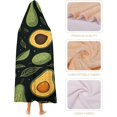 thumbnail image 4 of Green Avocado Blanket Hoodie Tropical Fruit Soft Hooded Blanket Fleece Throw Blankets Comfy Hoodie Blankets for Adult And Kids Comfortable Throw Blankets Suitable for Sofa Living Room Bedroom, 4 of 6