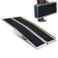 thumbnail image 5 of Anvazise Folding Wheelchair Ramp,5ft Portable Aluminum Alloy Handicap Ramp,Non-slip Seamless Hinge Ramp,Barrier Free Mobility Aid,Capable of Supporting up to 600 PoundsBlack, 5 of 8