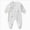 A109-Newborn One-Piece Jumpsuit-White, variant on Newborn Newborn Footed Sleeper Gown With Mitten Cuffs Cotton Side Baby Footed Print Infant Play For 0 6 Months Sleep & Play One-Piece Bodysuit