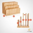thumbnail image 7 of JumblWare Bamboo Desktop File Organizer, 4 Slot Wooden File Sorter, 7 of 7
