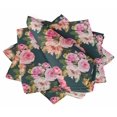 thumbnail image 1 of S4Sassy Blue Stripe & Ranunculus Floral Holiday Parties Cloth Table Linen Re-Usable Dinner Napkins Set 18 x 18"(Pack of 6), 1 of 7