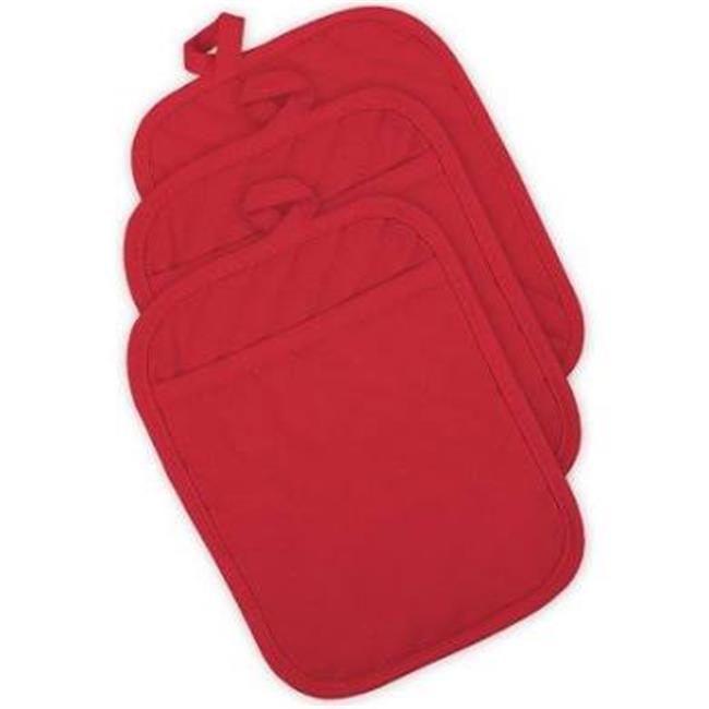 Red Quilted Pot Holder Set of 3