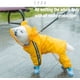 thumbnail image 3 of Zhuge Lindo impermeable para perros, cubre el cuerpo con sombrero, ala transparente, tira de luz nocturna reflectante, capa con capucha para perros con forma de oso (naranja, extragrande), 3 of 5