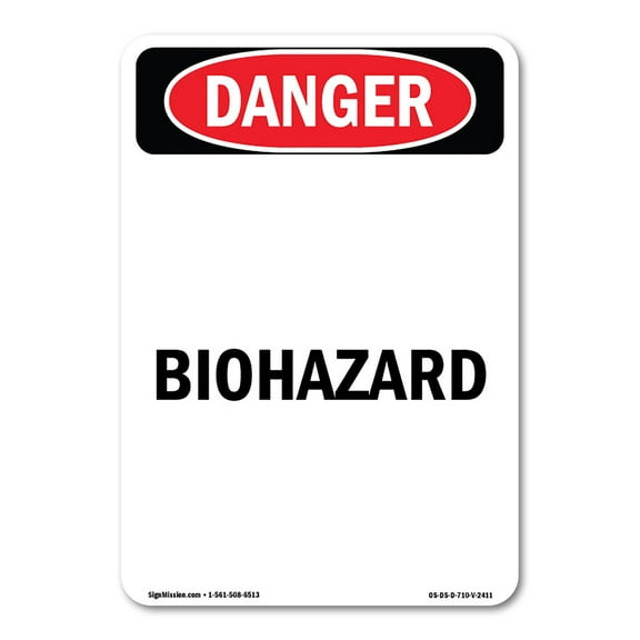 OSHA Danger Sign - Biohazard | Decal | Protect Your Business, Construction Site, Warehouse & Shop Area | Made in The USA