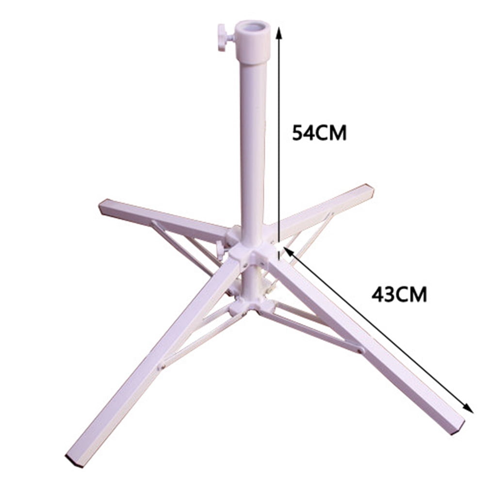 HONMEET Heavy Duty White Iron Umbrella Base Stand for Patio and Outdoor Use, Stable Support, 1-Piece Umbrella Holder