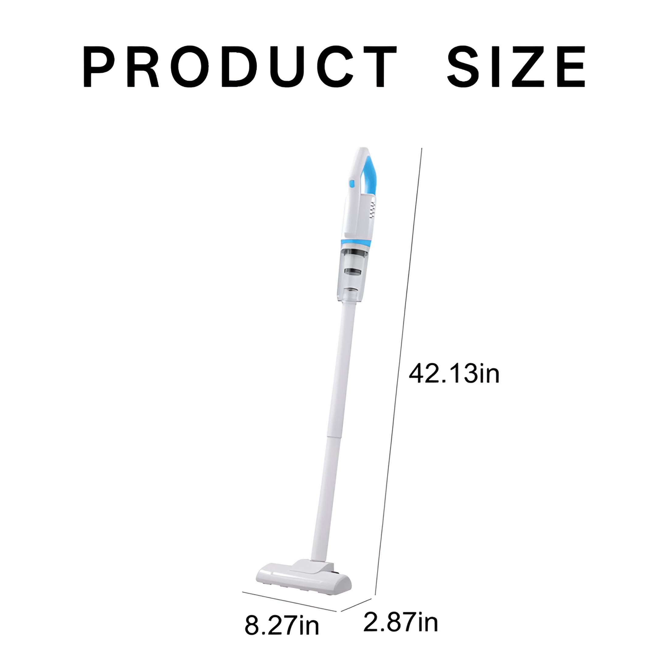 CURYMAY 2026 New Household Stick Vacuum Cordless,Handheld Vacuum Portable Rechargeable with 30Min Runtime & 8.5Kpa Suction,120W Power Vacuum Cleaner for Home Carpet Hardwood,1Pc,Blue,42.1"X8.3"X2.9"