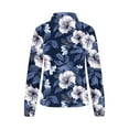 thumbnail image 5 of Ruimatai Womens Button Down Shirts Long Sleeve Collared Floral Print Plus Size Shirt Dressy Casual Business Work Blouses Tops, 5 of 5