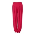 thumbnail image 2 of Manxivoo Yoga Pants Women Pants High Waisted Yoga Pants Hippie Pants Boho Beach Plus Size Palazzo Pants Yoga Pants Closing Dance Pants Chi Pants Yoga Clothes Leggings Women's Pants Watermelon Red, 2 of 8