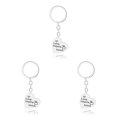 thumbnail image 3 of Youkk Teacher Keychains Bulk Heart-shape Key Chain with Smooth Stainless Steel Durable Rust Protection Charms Pendants D1270-2 3Set, 3 of 6