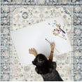 thumbnail image 4 of Everwash Treasure Lina Traditional Medallion Machine Washable Indoor Area Rug, Ivory/Blue, 5'2"x7'2", 4 of 10