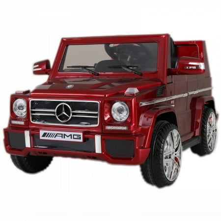 12V powered Mercedes AMG G65 Ride on electric car For Kids with Remote Control LED lights MP3 Leather Seat -