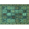 thumbnail image 1 of Ahgly Company Machine Washable Indoor Rectangle Abstract Turquoise Blue Modern Area Rugs, 2' x 3', 1 of 4