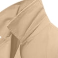 thumbnail image 4 of Gfyviroh Men's Mid-Length Trench Coat Lightweight Solid Button Front Casual Jacket Long Sleeve Lapel Business Office Coat, 4 of 7