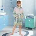 thumbnail image 5 of FORMRS Niños Bathrobe Unisex Hooded Robe Soft Plush Pajamas Sleepwear, Size 7-9T, Green Deer, 5 of 7