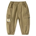 thumbnail image 4 of Gyexs Toddler Boys Jogger Pants Uniform Pants with Pockets Elastic Waist Casual Pants for Kids, 4 of 8