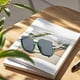 thumbnail image 3 of Gafas de sol de moda con montura media y forma cuadrada para mujer, estilo blogger, 3 of 6